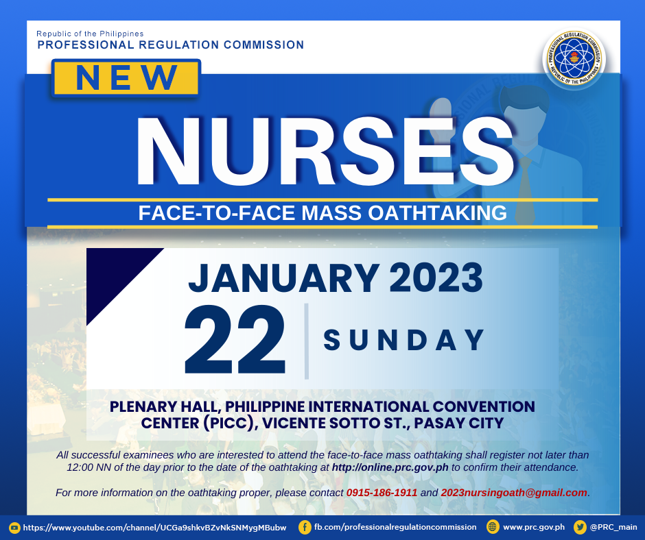 FacetoFace Oathtaking of the New Nurses Professional Regulation